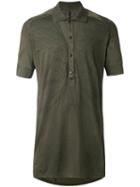 11 By Boris Bidjan Saberi - Longline Polo Shirt - Men - Cotton - M, Green, Cotton