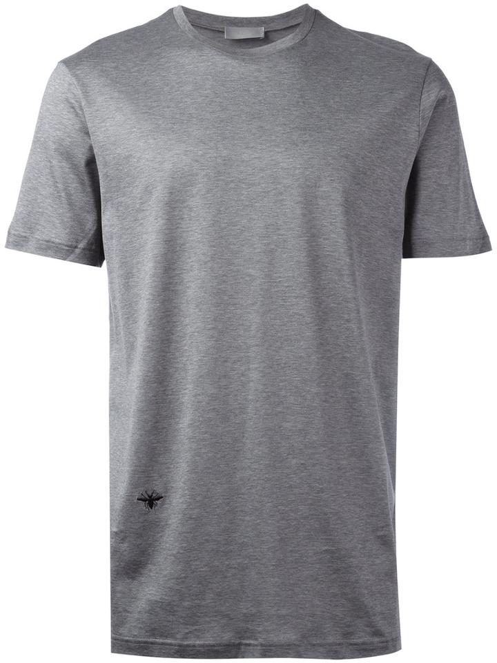 Dior Homme Bug Patch T-shirt, Men's, Size: Small, Grey, Cotton