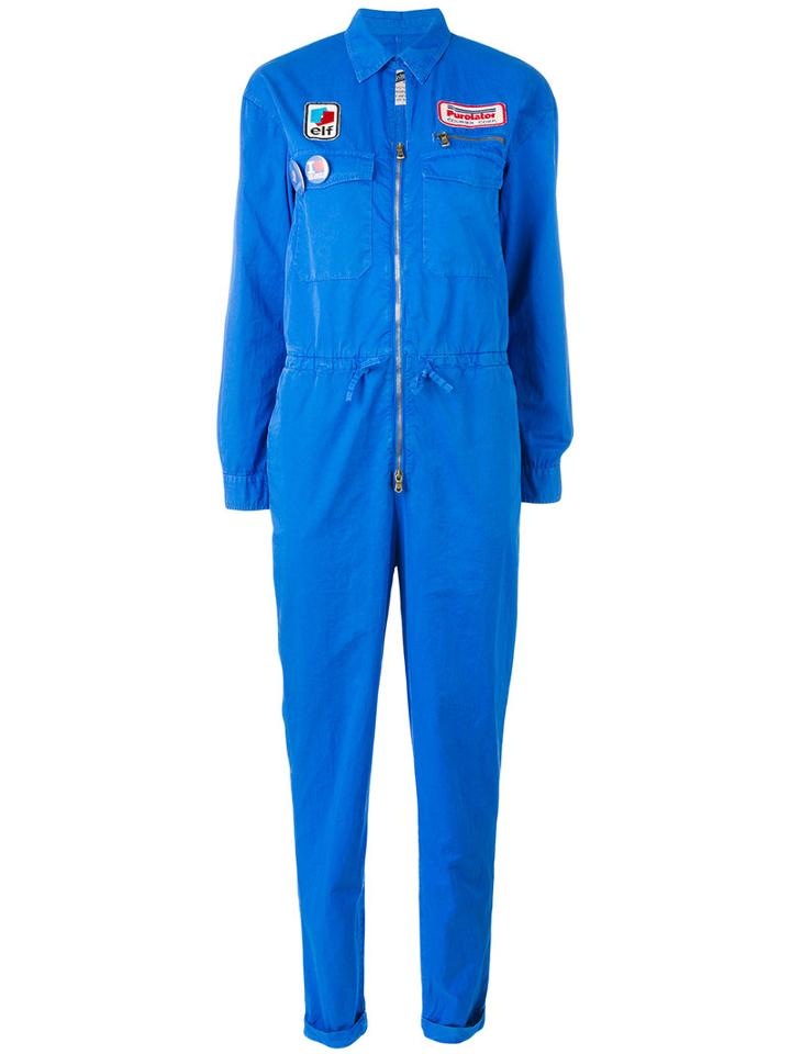 History Repeats Mechanic Jumpsuit, Women's, Size: 42, Blue, Cotton