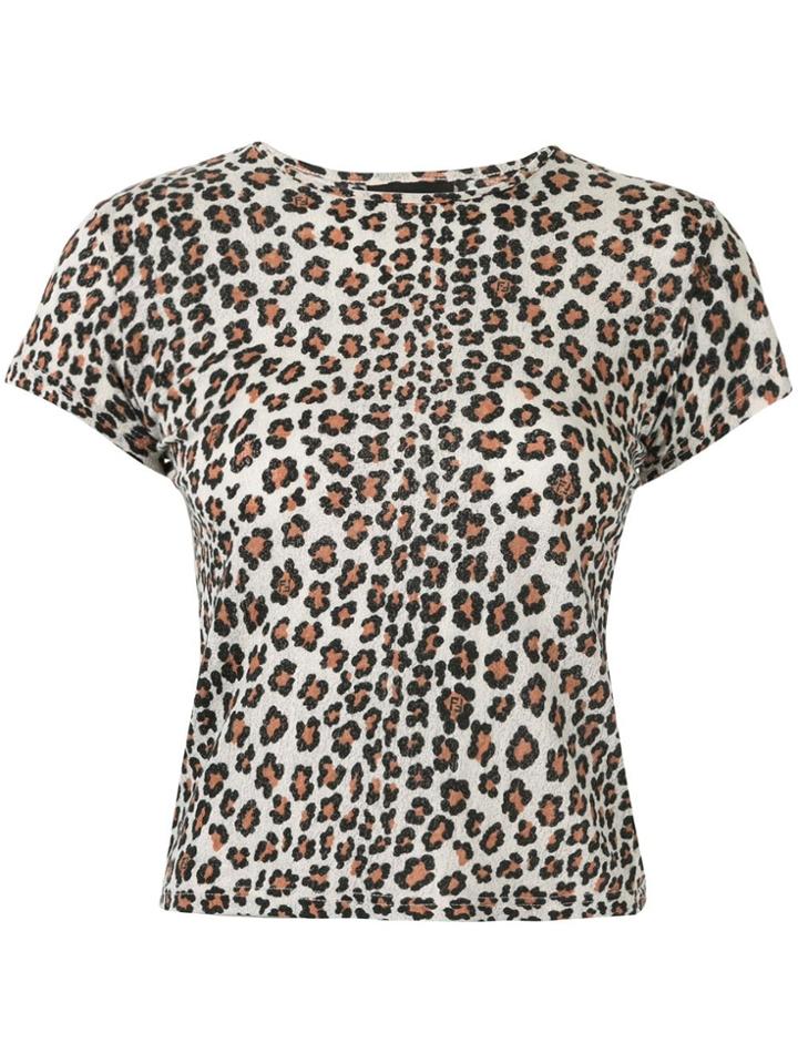 Fendi Pre-owned Leopard Printed T-shirt - Brown
