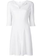 Carolina Herrera Pleat Dress, Women's, Size: 10, White, Wool