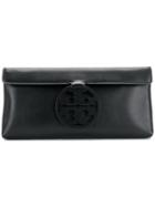Tory Burch T-logo Medallion Clutch - Black