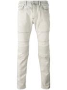 Neil Barrett Detailed Jeans, Men's, Size: 32, Grey, Cotton/spandex/elastane
