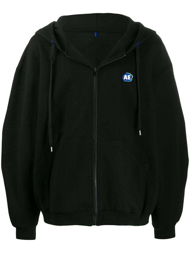 Ader Error Zip Up Logo Patch Jacket - Black