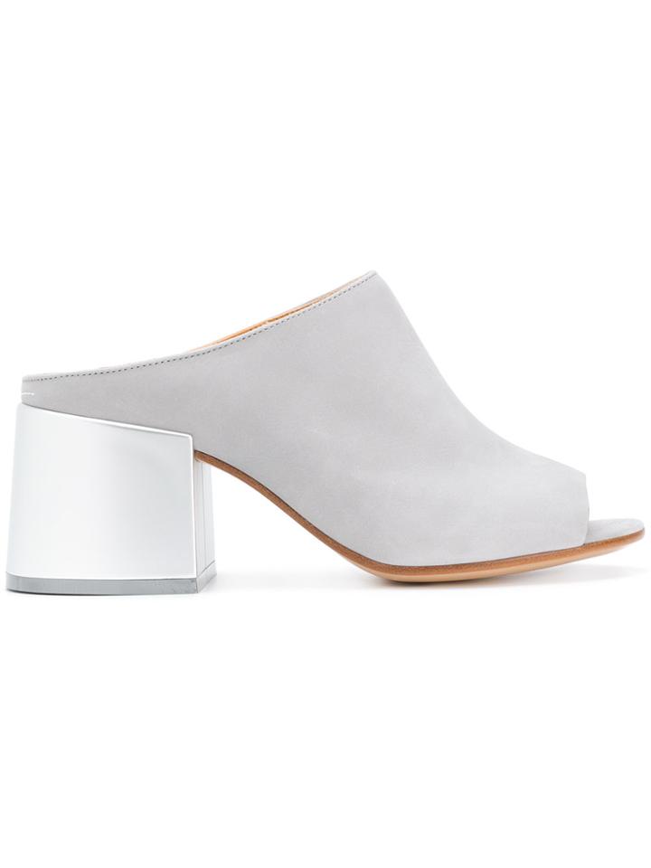 Mm6 Maison Margiela Open Toe Mules - Grey