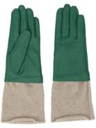 Undercover Knitted Detail Gloves - Green
