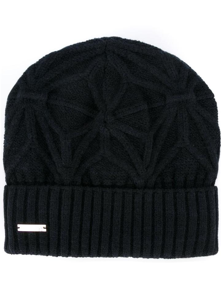 Dsquared2 Knotted Design Beanie, Men's, Blue, Wool/pbt Elite