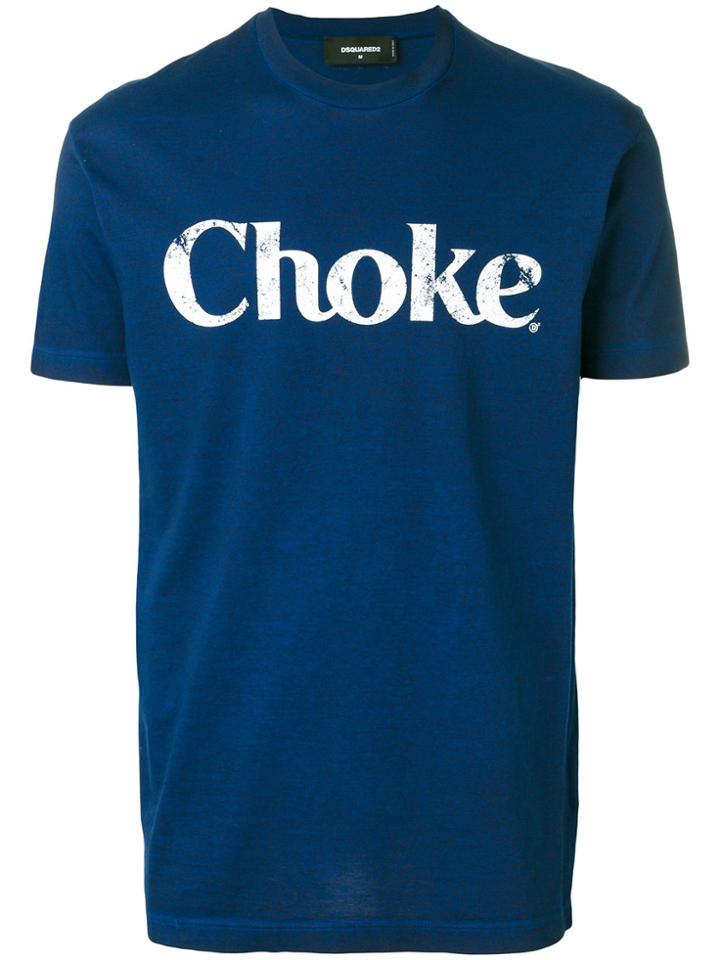 Dsquared2 Choke Print T-shirt - Blue