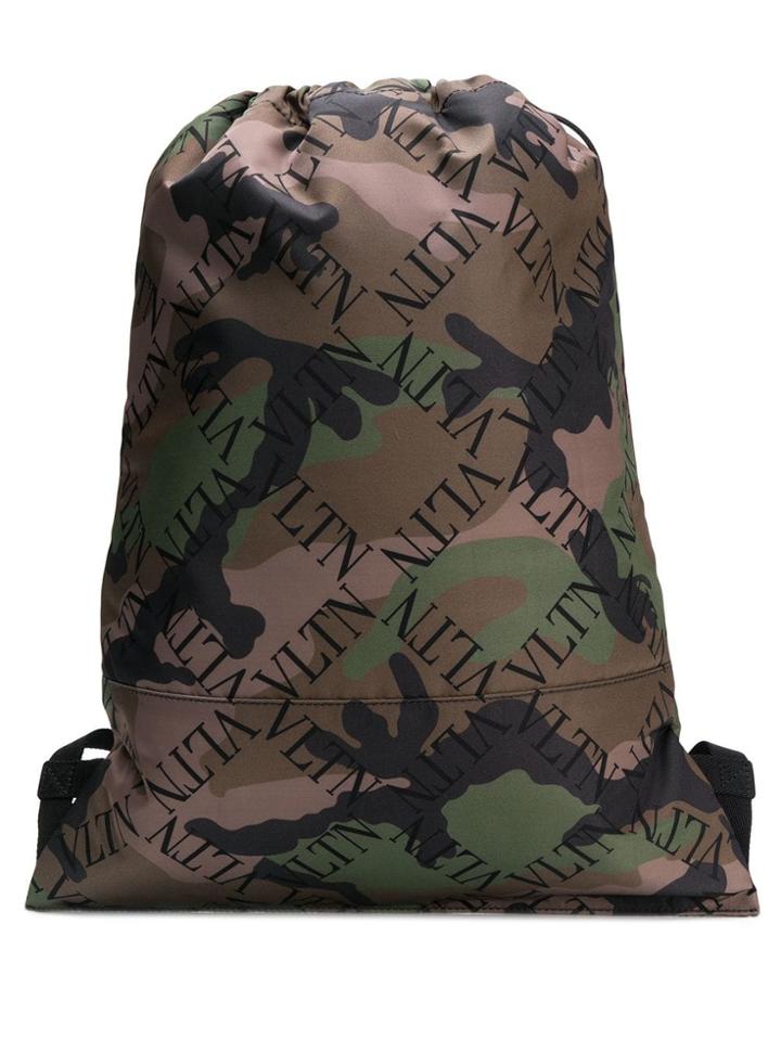 Valentino Valentino Garavani Logo Camo Backpack - Green