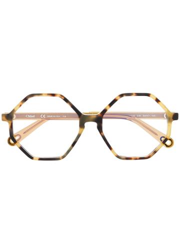Chloé Eyewear Octagon Glasses - Yellow