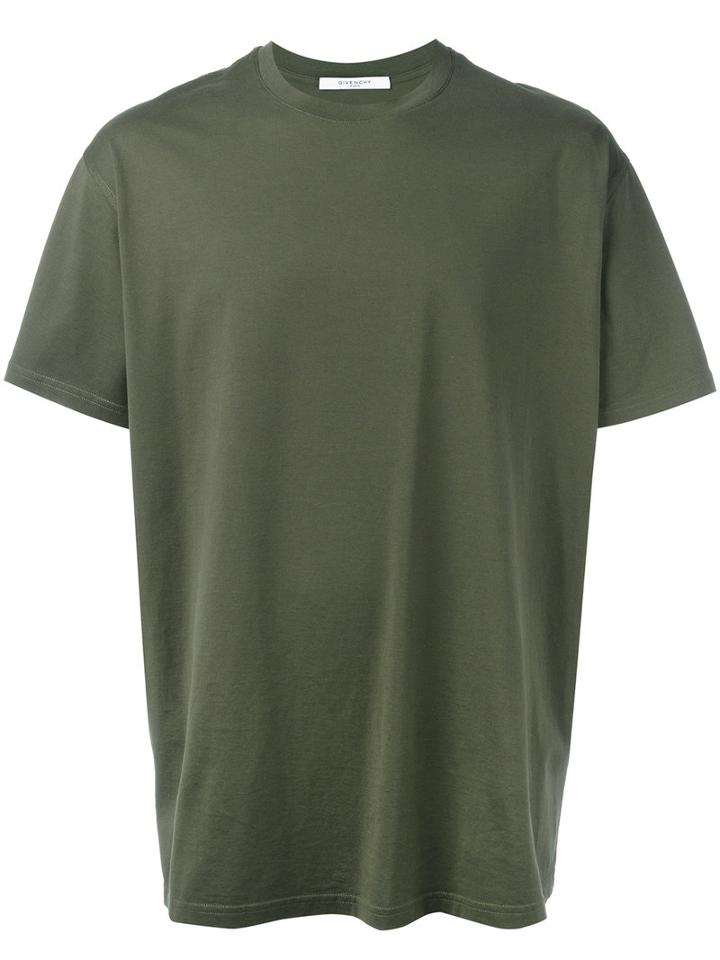Givenchy - Letter T-shirt - Men - Silk/cotton/polyester - Xs, Green, Silk/cotton/polyester