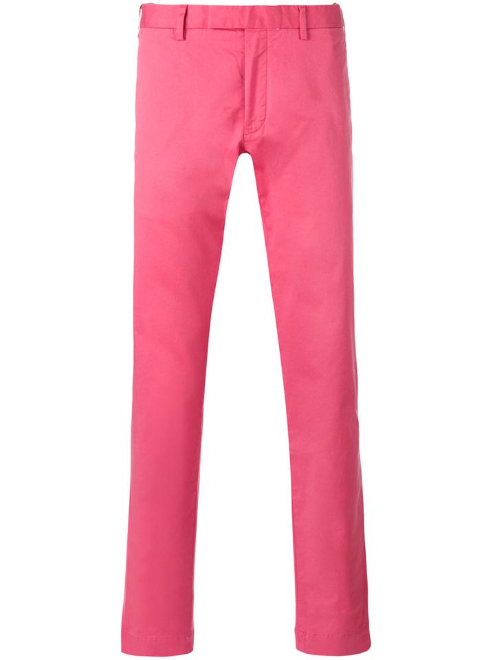 Polo Ralph Lauren - Straight Trousers - Men - Cotton/spandex/elastane - 34, Red, Cotton/spandex/elastane
