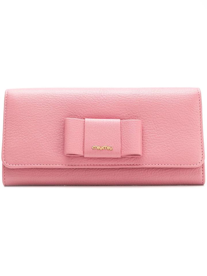 Miu Miu Snap Fastening Bow Wallet - Pink