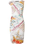 Roberto Cavalli Abstract Print Dress - White