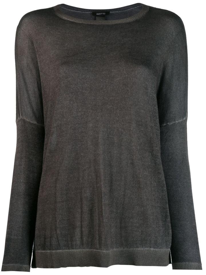 Avant Toi Fine Knit Sweater - Grey