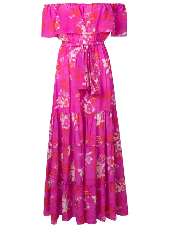 Athena Procopiou Floral Off-shoulder Maxi Dress - Pink