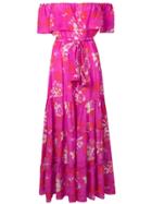 Athena Procopiou Floral Off-shoulder Maxi Dress - Pink