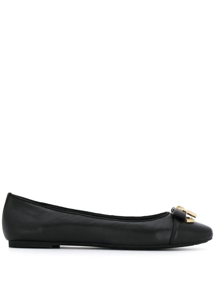 Michael Kors Collection Alice Padlock Detail Ballerina Shoes - Black