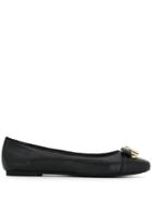 Michael Kors Collection Alice Padlock Detail Ballerina Shoes - Black