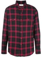 Saint Laurent Checked Button Shirt - Black