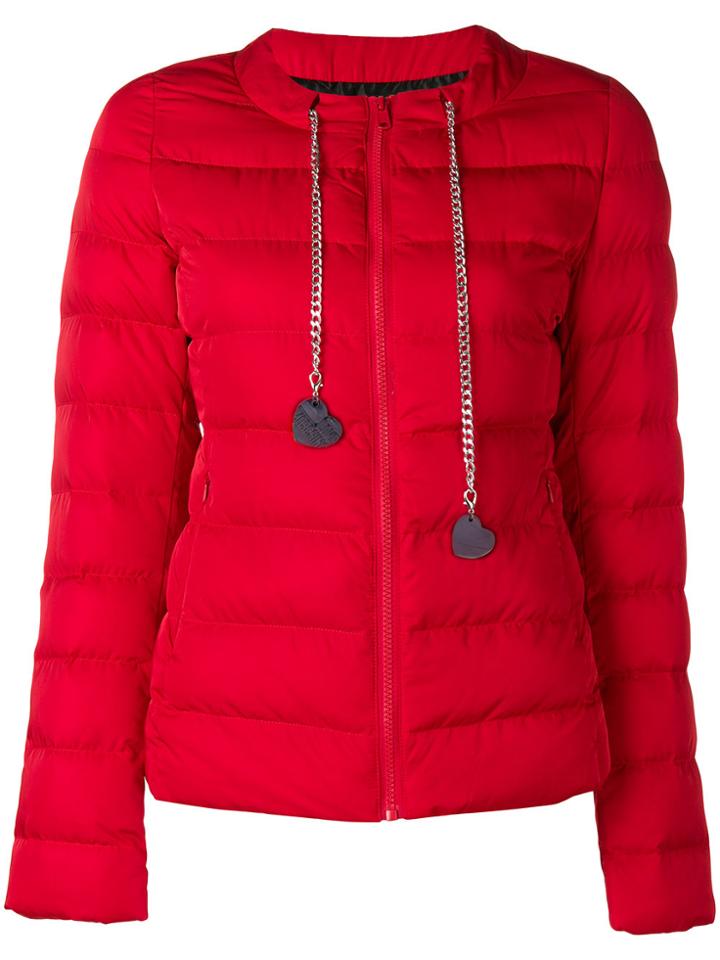 Love Moschino Zipped Padded Jacket - Red
