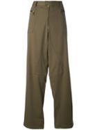 Romeo Gigli Pre-owned Dropped Crotch Wide Trousers - Green