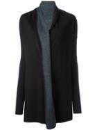 Majestic Filatures Draped Contrast Trim Cardigan