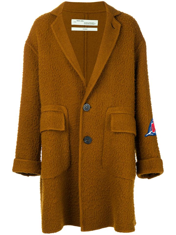 Off-white Oversized Coat - Brown