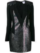 Redemption Deep V Neck Mini Dress - Black