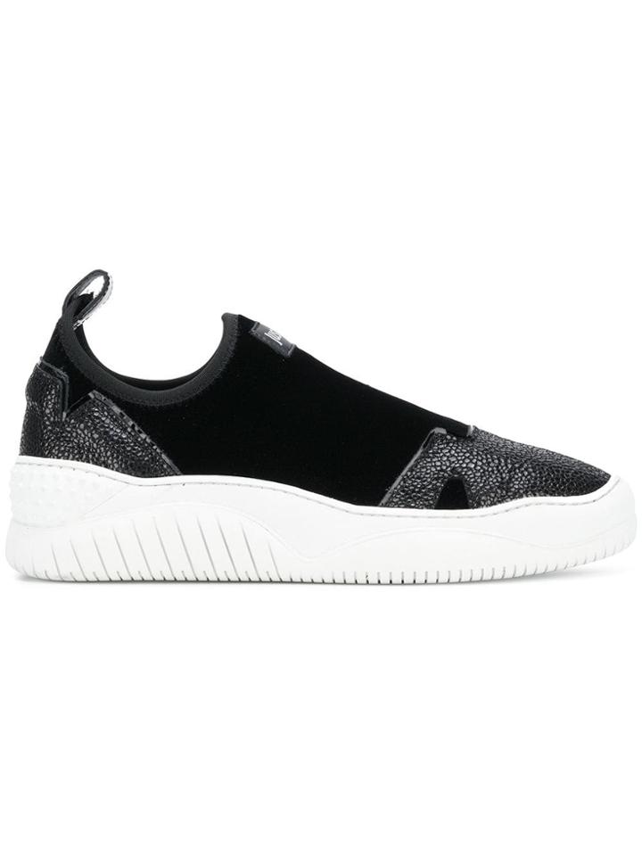 Just Cavalli Panelled Slip-on Platform Sneakers - Black