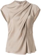 Giorgio Armani Draped Neck Blouse - Brown