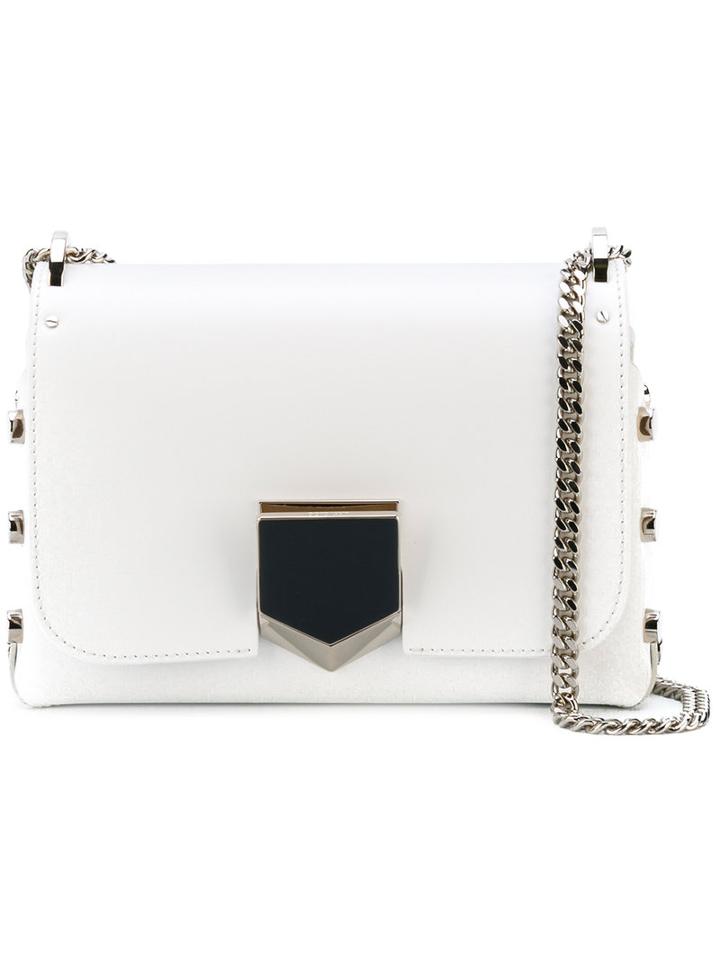 Jimmy Choo - Petite Lockett Shoulder Bag - Women - Calf Leather - One Size, White, Calf Leather