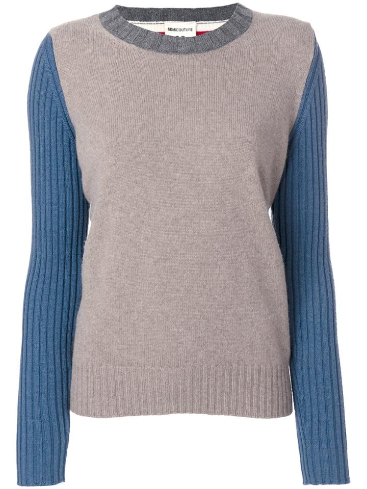 Semicouture Panel Print Jumper - Grey