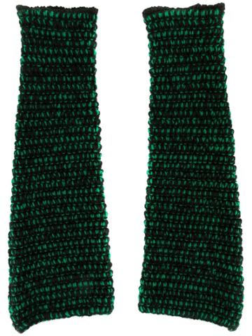 Namacheko Knitted Arm Warmers - Green