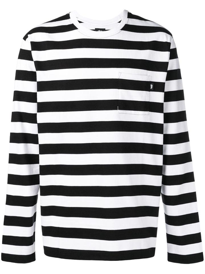 Stussy Horizontal Striped T-shirt - Black