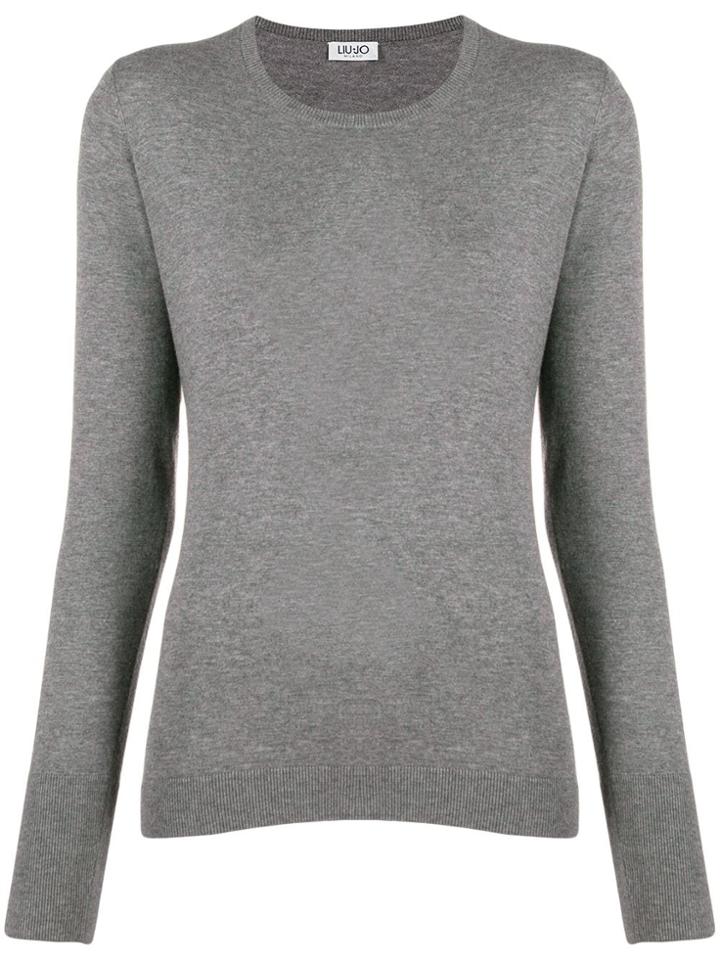 Liu Jo Crew-neck Knit Sweater - Grey