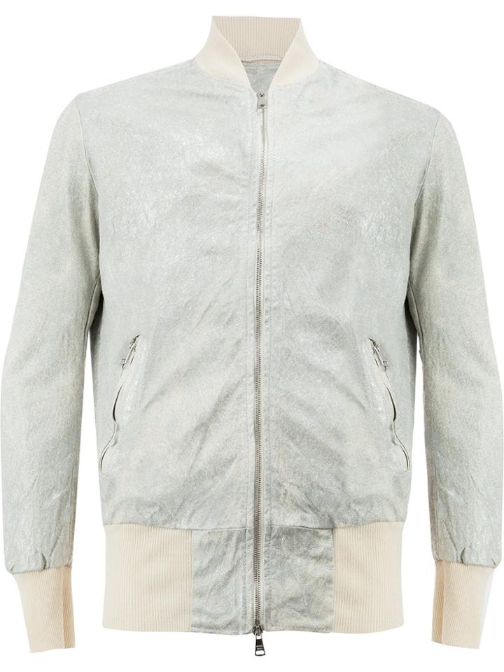 Giorgio Brato Panelled Bomber Jacket - Grey