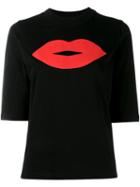 Jour/né Mouth Print T-shirt, Women's, Size: 38, Black, Cotton