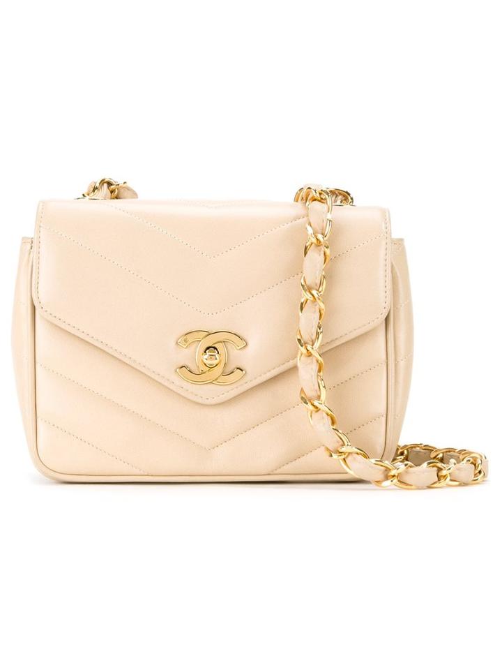 Chanel Vintage Chevron Effect Shoulder Bag