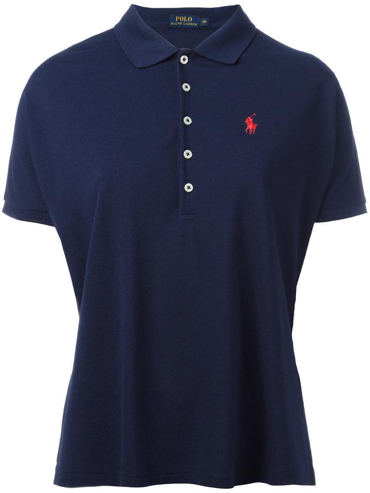 Polo Ralph Lauren Relaxed Fit Polo Shirt, Women's, Size: Medium, Blue, Cotton/lyocell