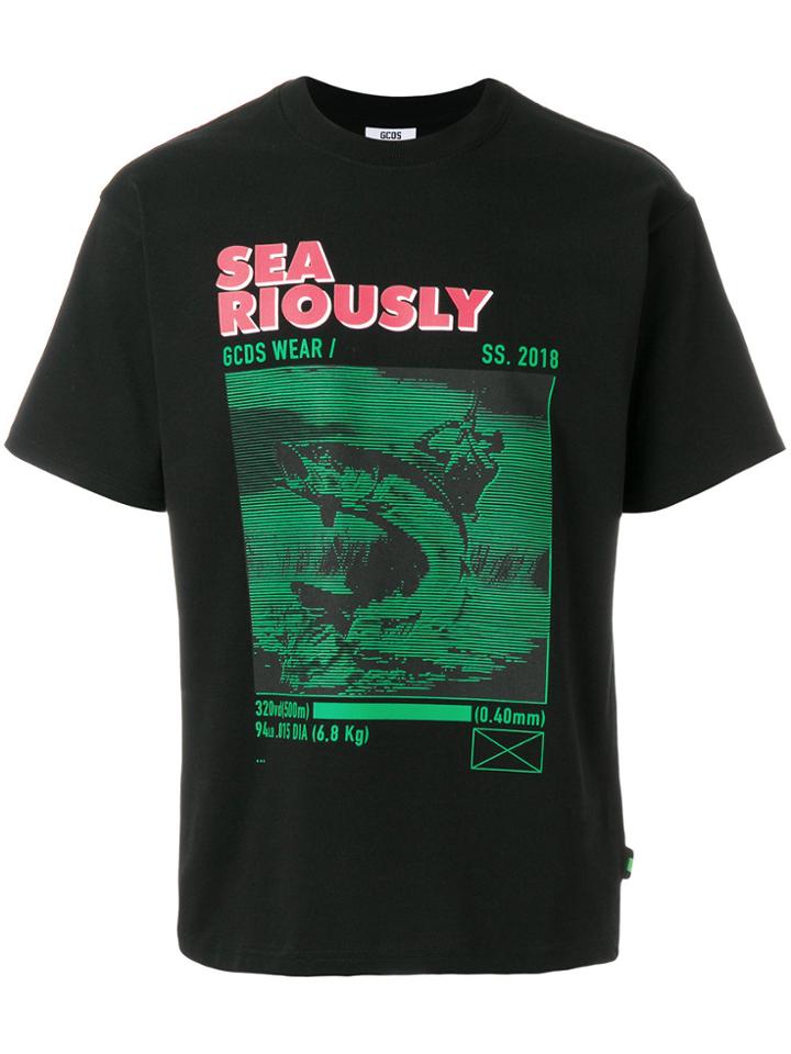 Gcds Sea Riously T-shirt - Black