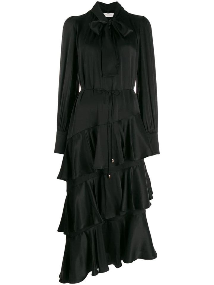Zimmermann Espionage Flounce Dress - Black