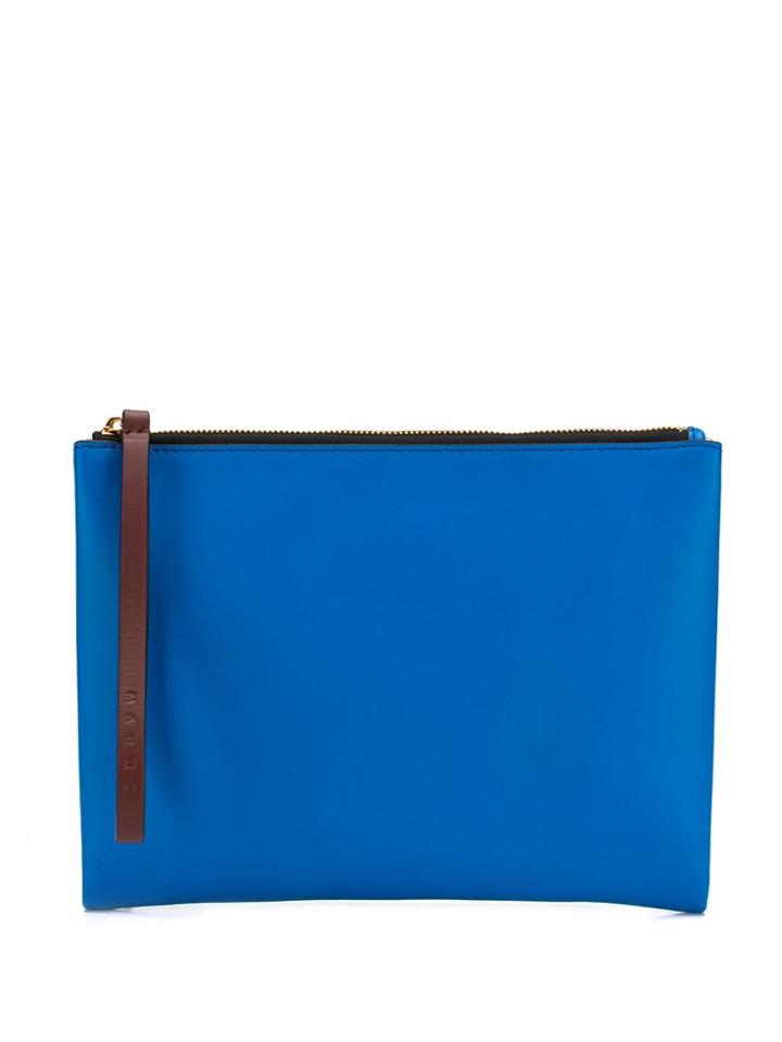 Marni Two Tone Clutch Bag - Blue