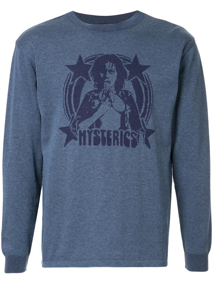 Hysteric Glamour Hysterics Print Jumper - Blue