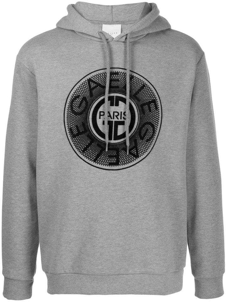 Gaelle Bonheur Embroidered Logo Hoodie - Grey