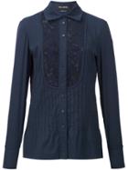 Yigal Azrouel Lace Inset Shirt - Blue