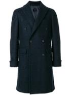 Caruso Double Breasted Coat - Blue