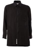 Yohji Yamamoto Classic Shirt, Men's, Size: 2, Black, Cotton/cupro