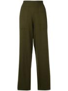 Barrie Knitted Wide-leg Trousers - Green