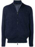 Corneliani Ribbed Cardigan - Blue